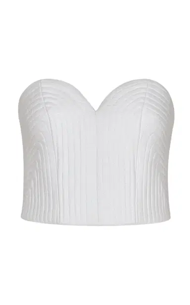 Andres Otalora De Sal Strapless Linen Top | Thumbnail 6