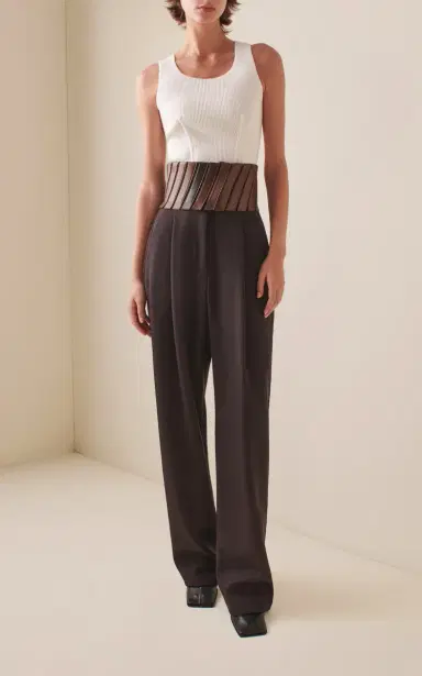 Alaïa Knit Wool-Blend Corset Top | Thumbnail 3 Alaïa Knit Wool-Blend Corset Top | Thumbnail 3