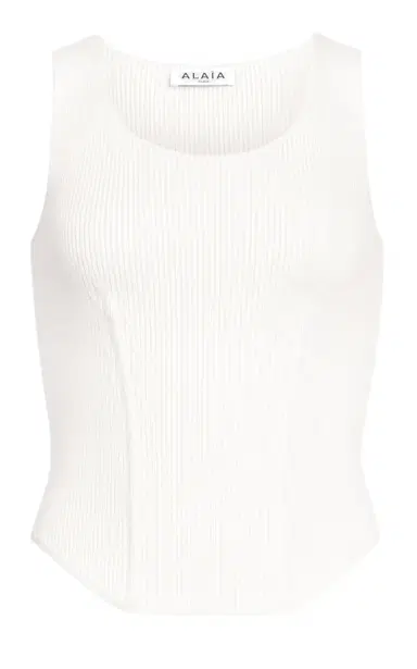 Alaïa Knit Wool-Blend Corset Top | Thumbnail 5 Alaïa Knit Wool-Blend Corset Top | Thumbnail 5