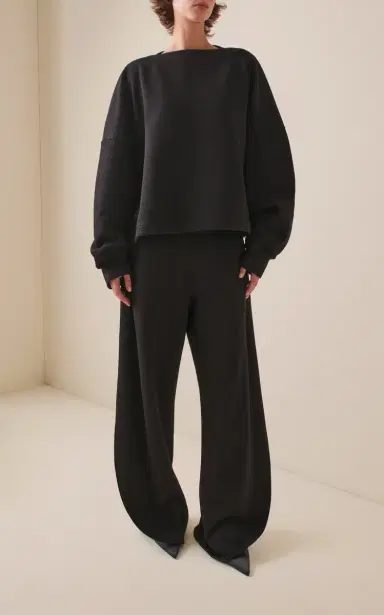 Alaïa Cotton Barrel-Leg Jogger Sweatpants | Thumbnail 2 Alaïa Cotton Barrel-Leg Jogger Sweatpants | Thumbnail 2