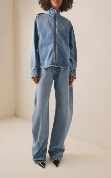 Alaïa Zipped Denim Shirt | Thumbnail 3