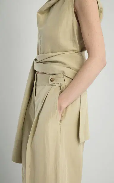 Di Stavnitser Dahlia Mid-Rise Linen-Silk Wide-Leg Pants | Thumbnail 3