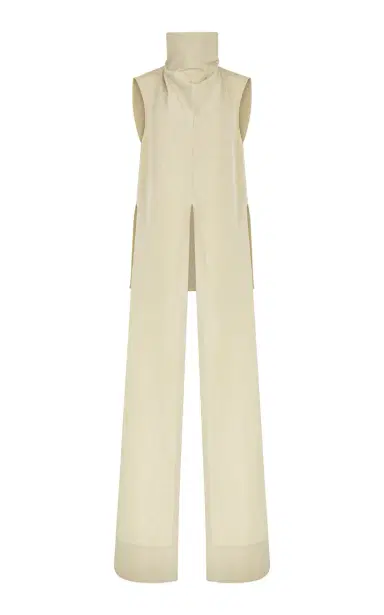 Di Stavnitser Dahlia Draped Linen-Silk Top | Thumbnail 4