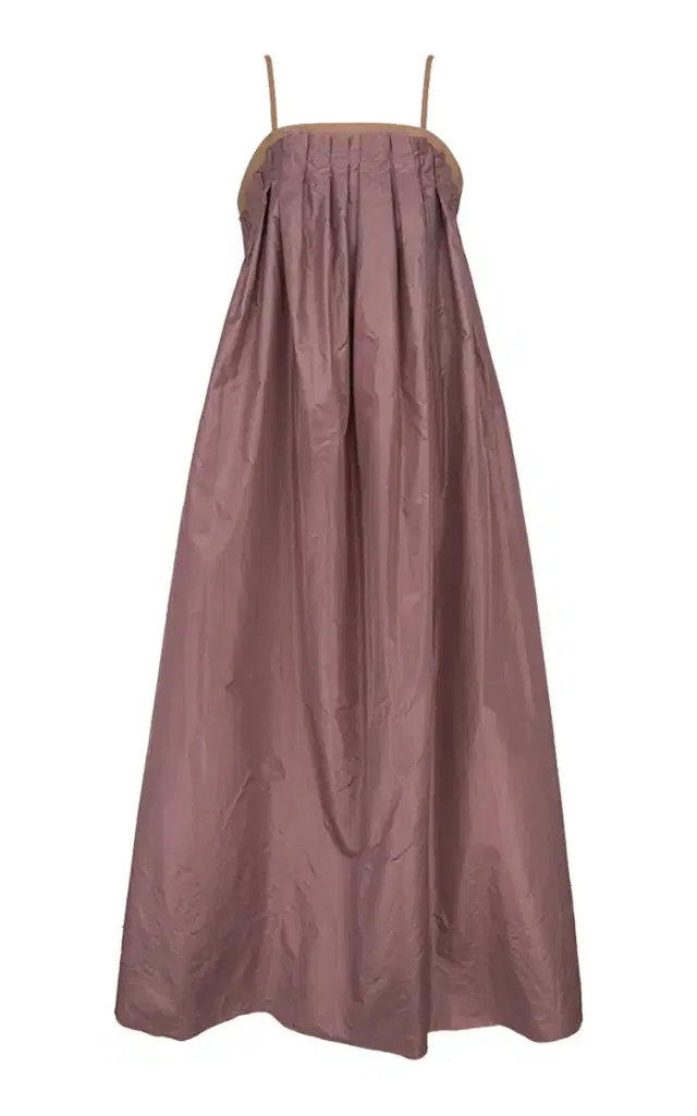 Pleated Silk-Taffeta Gown