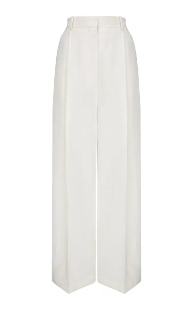 The Signature Mid-Rise Cotton-Linen Straight-Leg Pants