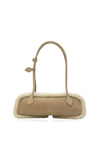 Alaïa Le Teckel Medium Shearling Leather Shoulder Bag | Thumbnail 1 Alaïa Le Teckel Medium Shearling Leather Shoulder Bag | Thumbnail 1