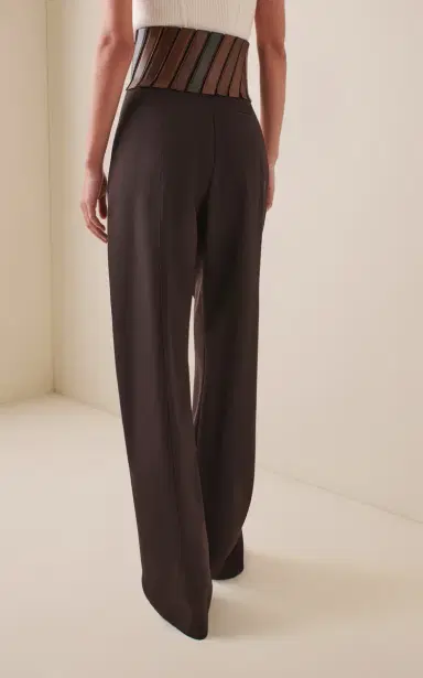 Alaïa Belted Wool Straight-Leg Pants | Thumbnail 4 Alaïa Belted Wool Straight-Leg Pants | Thumbnail 4