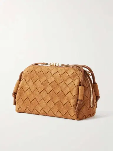 Bottega Veneta Concert Pouch Intrecciato Suede Shoulder Bag | Thumbnail 3
