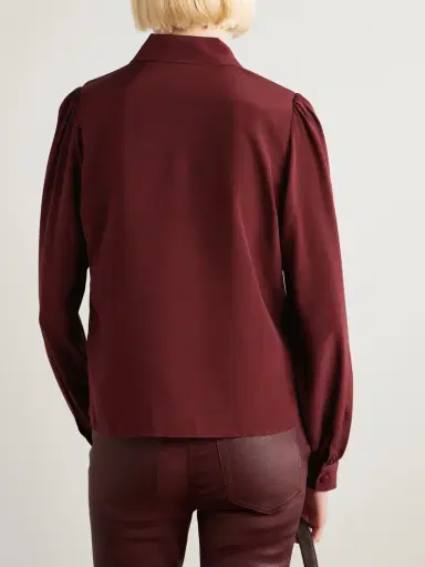 Frame The Staple Silk-crepe Blouse | Thumbnail 4 Frame The Staple Silk-crepe Blouse | Thumbnail 4