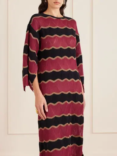 La DoubleJ Striped Cotton-blend Midi Dress | Thumbnail 3