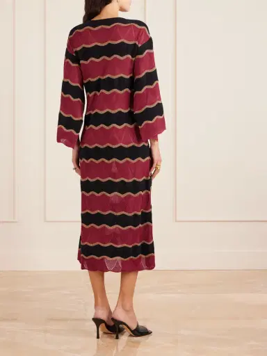 La DoubleJ Striped Cotton-blend Midi Dress | Thumbnail 4