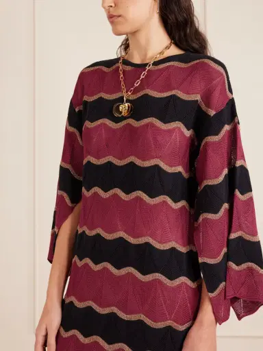 La DoubleJ Striped Cotton-blend Midi Dress | Thumbnail 5