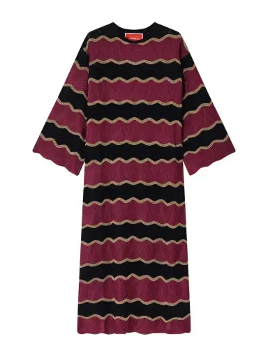 La DoubleJ Striped Cotton-blend Midi Dress | Thumbnail 1