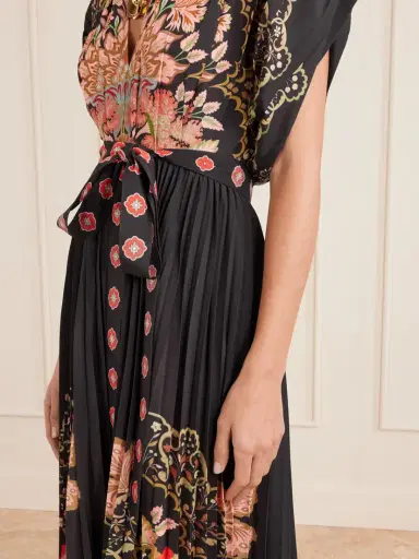La DoubleJ Belted Pleated Printed Crepe De Chine Maxi Dress | Thumbnail 5 La DoubleJ Belted Pleated Printed Crepe De Chine Maxi Dress | Thumbnail 5