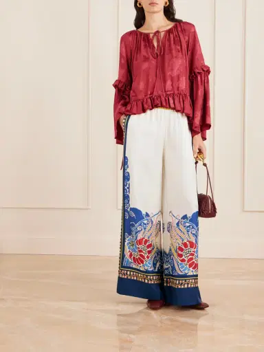 La DoubleJ Printed Silk-twill Wide-leg Pants | Thumbnail 2 La DoubleJ Printed Silk-twill Wide-leg Pants | Thumbnail 2