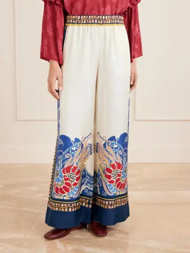 La DoubleJ Printed Silk-twill Wide-leg Pants | Thumbnail 3 La DoubleJ Printed Silk-twill Wide-leg Pants | Thumbnail 3