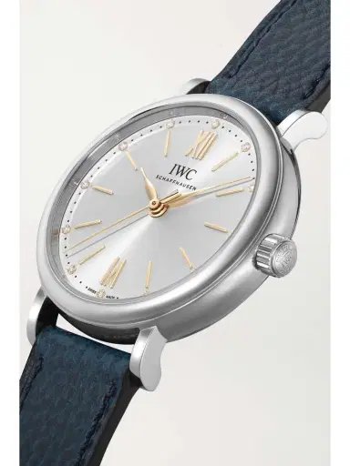 IWC SCHAFFHAUSEN Portofino Automatic 34mm Stainless Steel, Textured-leather And Diamond Watch | Thumbnail 3 IWC SCHAFFHAUSEN Portofino Automatic 34mm Stainless Steel, Textured-leather And Diamond Watch | Thumbnail 3
