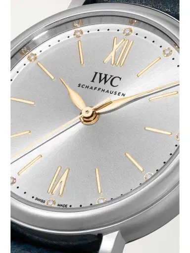 IWC SCHAFFHAUSEN Portofino Automatic 34mm Stainless Steel, Textured-leather And Diamond Watch | Thumbnail 5 IWC SCHAFFHAUSEN Portofino Automatic 34mm Stainless Steel, Textured-leather And Diamond Watch | Thumbnail 5