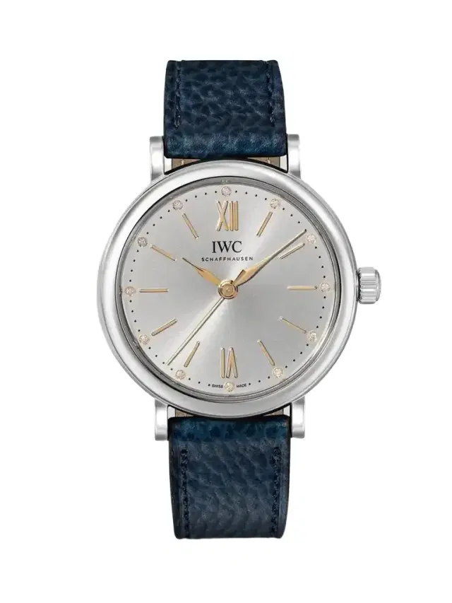 Portofino Automatic 34mm Stainless Steel, Textured-leather And Diamond Watch Portofino Automatic 34mm Stainless Steel, Textured-leather And Diamond Watch