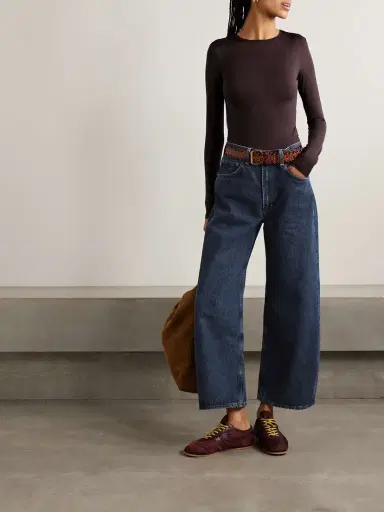 AGOLDE Low Curve Crop High-rise Wide-leg Jeans | Thumbnail 2
