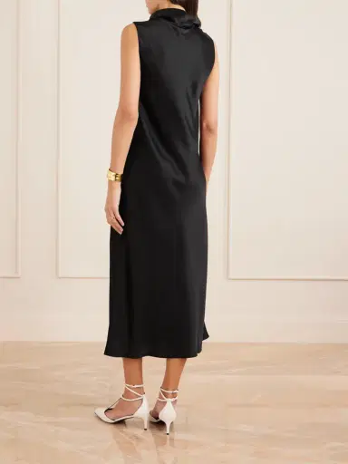 LESET Barb Satin Midi Dress | Thumbnail 4