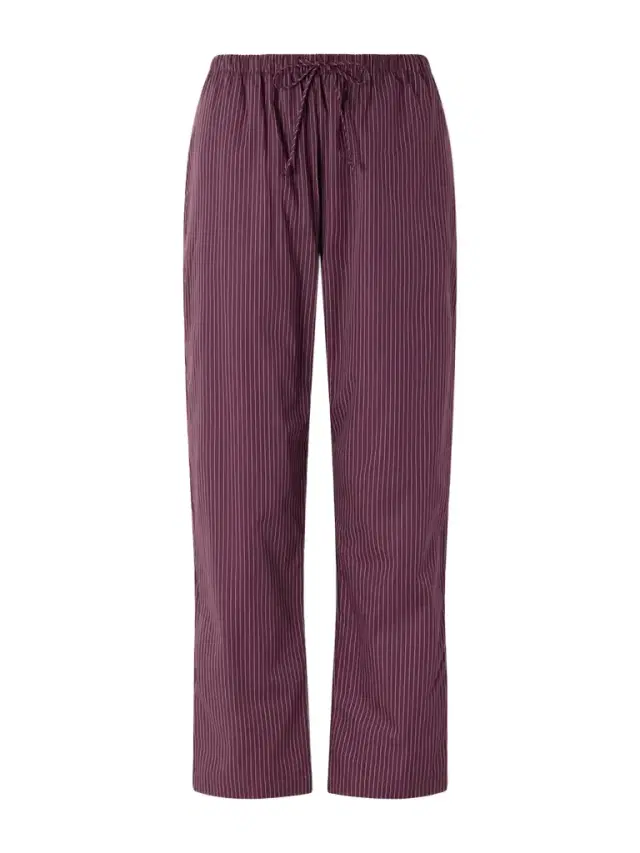 Yoshi Striped Cotton And Lyocell-blend Wide-leg Pants