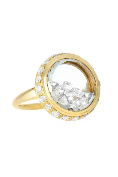 MORITZ GLIK Diamond Cascavel Circle Shaker Ring | Thumbnail 2