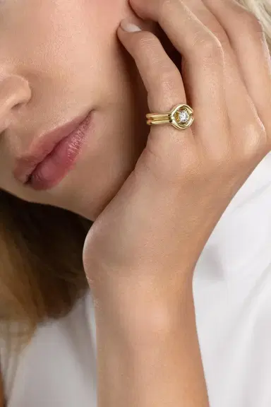 Melissa Kaye Diamond Rocky Pinky Ring | Thumbnail 2