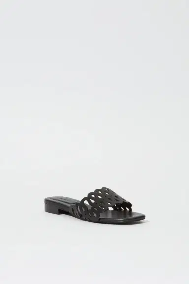 Simkhai Mccall Laser Cut Leather Flat Slide | Thumbnail 2 Simkhai Mccall Laser Cut Leather Flat Slide | Thumbnail 2