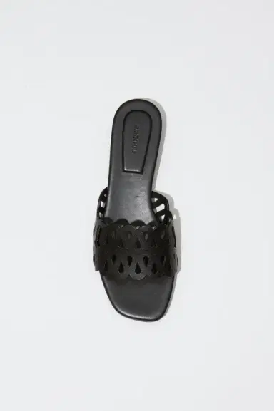 Simkhai Mccall Laser Cut Leather Flat Slide | Thumbnail 3 Simkhai Mccall Laser Cut Leather Flat Slide | Thumbnail 3