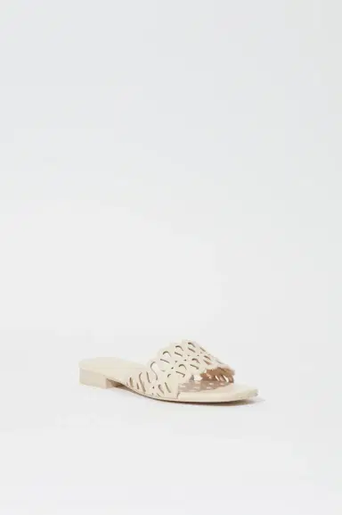 Simkhai Mccall Laser Cut Leather Flat Slide | Thumbnail 2