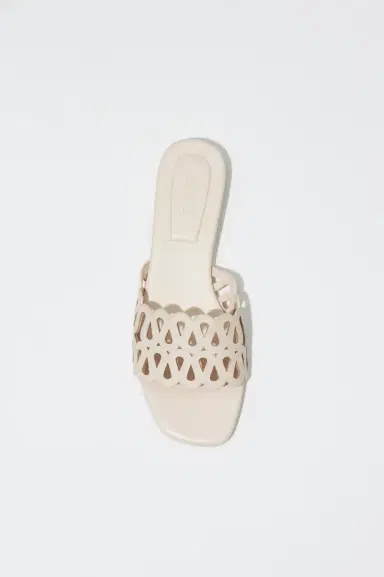 Simkhai Mccall Laser Cut Leather Flat Slide | Thumbnail 3