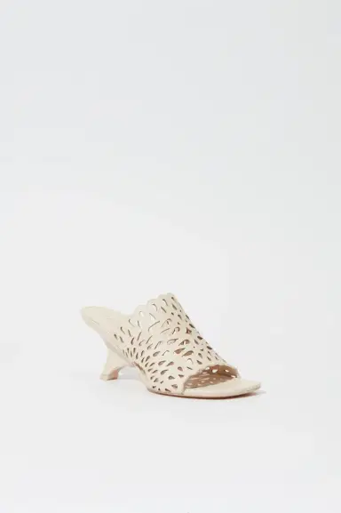 Simkhai Shadow Mule Laser Cut Leather Sandal | Thumbnail 2 Simkhai Shadow Mule Laser Cut Leather Sandal | Thumbnail 2
