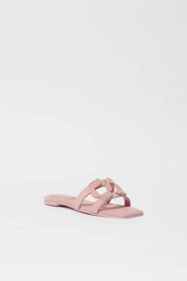 Simkhai Simkhai Monogram Suede Flat Slide | Thumbnail 2 Simkhai Simkhai Monogram Suede Flat Slide | Thumbnail 2