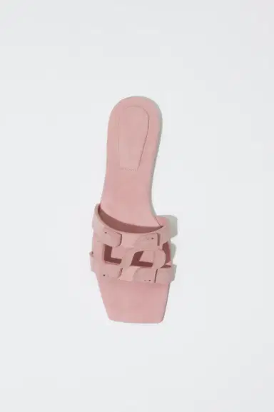 Simkhai Simkhai Monogram Suede Flat Slide | Thumbnail 3 Simkhai Simkhai Monogram Suede Flat Slide | Thumbnail 3