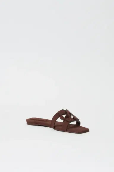Simkhai Simkhai Monogram Suede Flat Slide | Thumbnail 2 Simkhai Simkhai Monogram Suede Flat Slide | Thumbnail 2