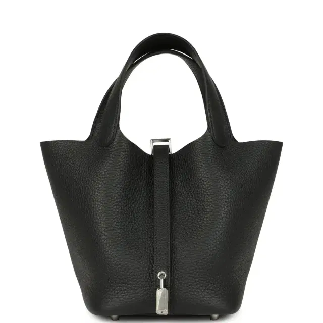 hermes Hermes Picotin Lock 18 Black Clemence Palladium Hardware