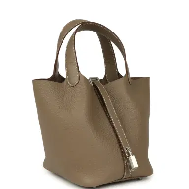 HERMÈS Hermes Picotin Lock 18 Etoupe Clemence Palladium Hardware | Thumbnail 2