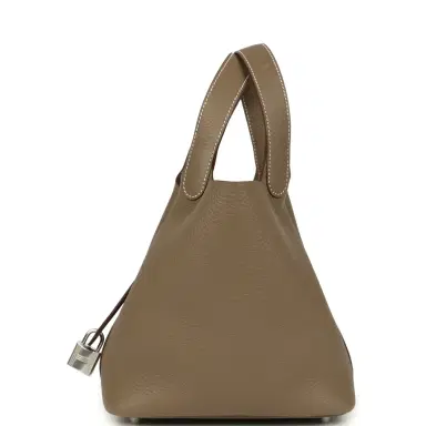 HERMÈS Hermes Picotin Lock 18 Etoupe Clemence Palladium Hardware | Thumbnail 4