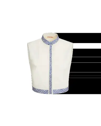 Emporio Sirenuse Andorra Top with Iris Embroidery | Thumbnail 13 Emporio Sirenuse Andorra Top with Iris Embroidery | Thumbnail 13