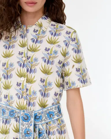 Emporio Sirenuse Claudia Dress in Celestine Flower Print | Thumbnail 2