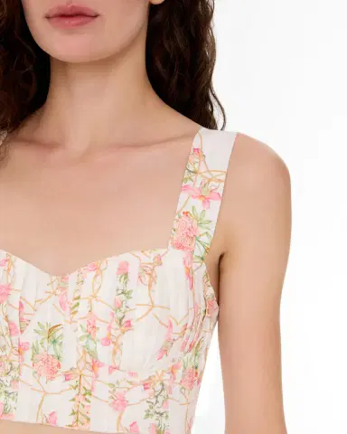 Emporio Sirenuse Dalia Top in Rose Garden Print | Thumbnail 2 Emporio Sirenuse Dalia Top in Rose Garden Print | Thumbnail 2