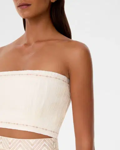Emporio Sirenuse Flavia Top with Iris Embroidery | Thumbnail 2 Emporio Sirenuse Flavia Top with Iris Embroidery | Thumbnail 2