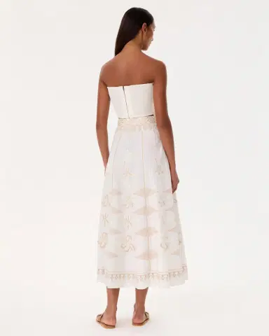 Emporio Sirenuse Flavia Top with Iris Embroidery | Thumbnail 4 Emporio Sirenuse Flavia Top with Iris Embroidery | Thumbnail 4