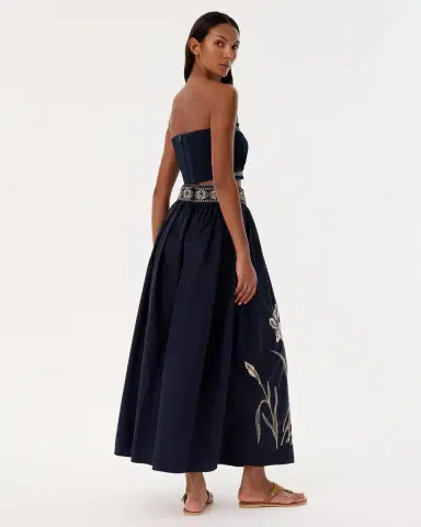 Emporio Sirenuse Flavia Top with Iris Embroidery | Thumbnail 9 Emporio Sirenuse Flavia Top with Iris Embroidery | Thumbnail 9