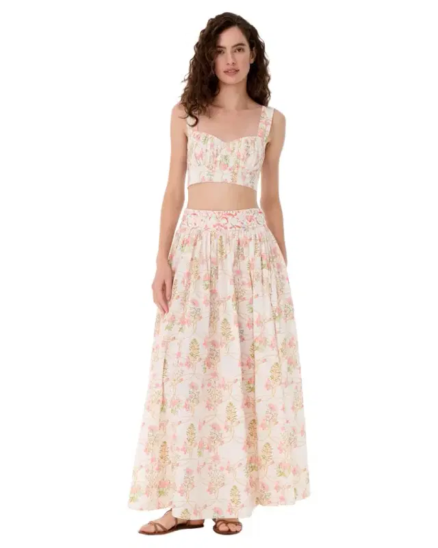 Ombretta Skirt in Rose Garden Print