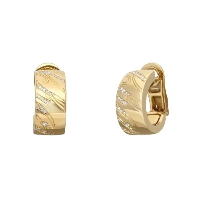 Chopard Chopard Chopardissimo 18K Yellow Gold Diamond Hoop Earrings by The Solist