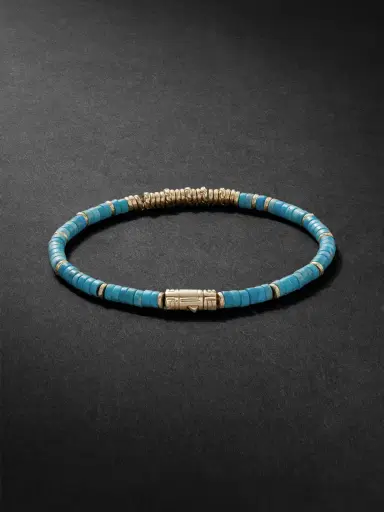 John Hardy Gold Turquoise Heishi Beaded Bracelet - Men | Thumbnail 3 John Hardy Gold Turquoise Heishi Beaded Bracelet - Men | Thumbnail 3