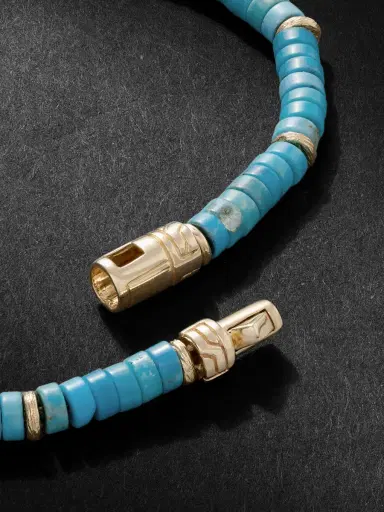 John Hardy Gold Turquoise Heishi Beaded Bracelet - Men | Thumbnail 4 John Hardy Gold Turquoise Heishi Beaded Bracelet - Men | Thumbnail 4