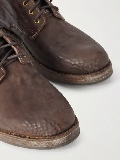Visvim Virgil Distressed Leather Lace-Up Boots - Men | Thumbnail 5